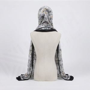 Pañuelo de algodón estampado de moda para mujer, venta al por mayor, alta calidad, 90x180 cm, pañuelo para la cabeza, hiyab, chales, suave, transpirable, premium. - Product Image 2