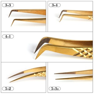 1 Pieza de Pinzas para Cejas BAFA SURGICAL INSTRUMENTS BSI-ET-364 de Alta Precisión, Duraderas, de Acero Inoxidable, Rectas y Chapadas en Oro - Product Image 5