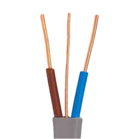 BVVB+erd Flaches PVC-Ummanteltes Kabel 2-adrig+Erde Reinkupferleiter, Hitzebeständig Flammhemmend, Stabile Übertragung