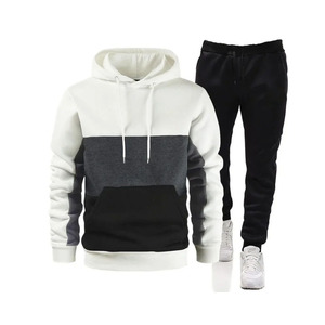 Ensemble de survêtement pour homme, 100 % coton, double panneau, sweat-shirt court et pull, 2 pièces, pour l'hiver - Product Image 4