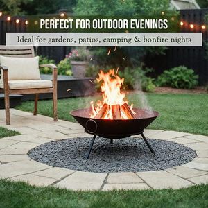 Brasero moderne haut de gamme en fer, chauffage extérieur au gaz naturel haute puissance (BTU), portable pour jardin, camping et réunions de famille - Product Image 5
