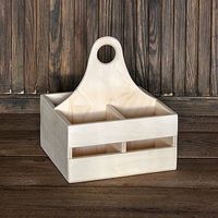 Porte-couverts décoratif en bois pour buffets, restaurants et présentoirs de services de traiteur