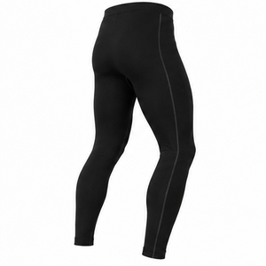 Pantalon de compression sans couture noir pour hommes adultes, respirant, anti-transpiration, extensible dans quatre directions, en spandex et polyester, vêtements de performance - Product Image 4
