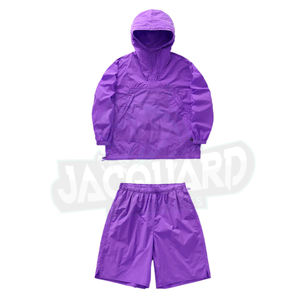 Ensemble court deux pièces pour homme, prix abordable, matière de qualité, style streetwear, veste coupe-vent réfléchissante 3M, ensemble d'été - Product Image 1