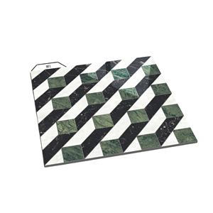 Ensemble de salle à manger en marbre de couleur familiale, surface métallique acide indienne, unité intérieure en pierre de marbre, carrelage de sol en porcelaine poli - Product Image 1