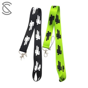 Custom Logo Eco-Friendly Polyester Thermal Transfer Printed Durable Card Holder Lanyard with Neck Hook