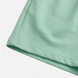 Conjunto de 2 Piezas para Mujer, Color Verde Sólido, Tejido de Punto, Cuello Redondo, Manga Corta, Corte Holgado, Casual, Por Encima de la Rodilla, Transpirable, para Uso Diario - Product Image 6