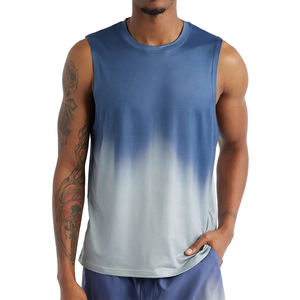 Camiseta sin mangas con estampado completo por sublimación, camiseta sin mangas para gimnasio, camiseta sin mangas para fitness, camiseta sin mangas para correr, proveedor de ropa deportiva atlética - Product Image 1