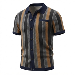 Camisas Polo de Alta Calidad para Hombre, Camisas de Moda Masculinas, Camisa Polo con Cuello Alto, Nueva Camisa Polo Social de Manga Corta Informal para Negocios de Verano - Product Image 1