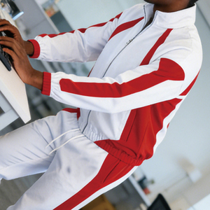 Top Trend Men Clothes Outfit Custom Color Block Patchwork Windbreaker Tracksuit Men Track <b>Zip</b> <b>up</b> <b>Jacket</b> and Pant Windbreaker Set - Product Image 5