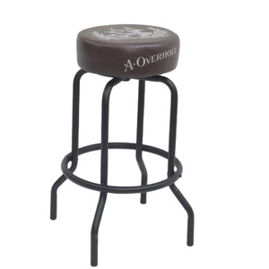 Taburete de Bar Comercial de Diseño Industrial Moderno con Base de Hierro y Asiento de Cuero Genuino Duradero de Alta Calidad para Bar en Casa - Product Image 1