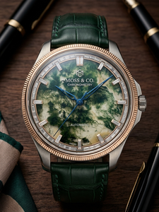 Suministro Directo de Fábrica, Esfera de Reloj de Ágata Musgosa Natural al por Mayor, Disco Plano Redondo, Esfera de Piedra Preciosa Verde para Relojes de Hombre y Mujer - Product Image 6