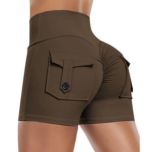 Shorts de sport pour femmes à haute élasticité, taille haute et compression abdominale, pour fitness, rehaussement des hanches et course à pied - Product Image 2
