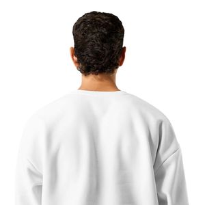 Sweat-shirt blanc à col rond pour homme, en molleton premium, à manches longues, décontracté, athlétique, streetwear, vêtements de sport - Product Image 5