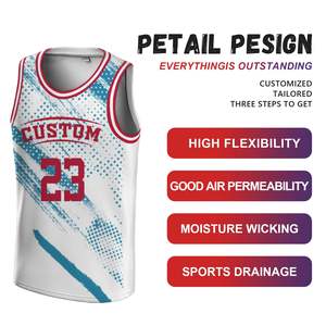 Maillots de basket-ball en polyester légers sur mesure, respirants et à séchage rapide pour l'été, uniforme d'équipe pour hommes, impression par sublimation - Product Image 5
