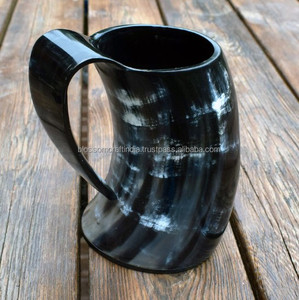 Taza de Cuerno de Búfalo Hecha a Mano de Primera Calidad, Acabado Natural Pulido, Estilo Rústico Duradero, Recipiente Único para Bebidas Decorativo - Product Image 4