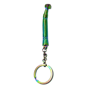 Fabricante de llaveros dentales al por mayor para publicidad en clínicas, llaveros comerciales de acero inoxidable color titanio para médicos - Product Image 1