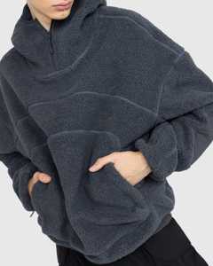 Sweat à capuche Ninja personnalisé brodé, en molleton Sherpa moelleux 100 % coton, demi-zip, épais 500 g/m², idéal pour l'hiver – Vente en gros de qualité supérieure - Product Image 2