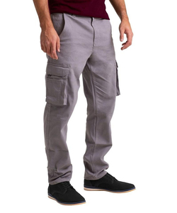 Pantalon cargo classique en coton pour homme, poches latérales à rabat, anti-plis, respirant, séchage rapide, coupe confortable à la taille, tissu durable - Product Image 1