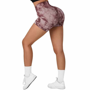 Shorts de sport pour femme à taille haute, personnalisables avec logo, pour l'entraînement, la gym, la course et le yoga, prix de gros - Product Image 1