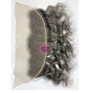 ผมแท้ 100% เวอร์จิ้น เรมี่ อินเดียน สีเทา สำหรับต่อผมแบบ Closure 13x4 แบบ Double Knots ยี่ห้อ Arrow Exim - Product Image 2