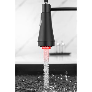 Rubinetto da Cucina Commerciale a LED con Doccetta Estraibile, Monocomando a Leva Singola per Lavello - Product Image 5