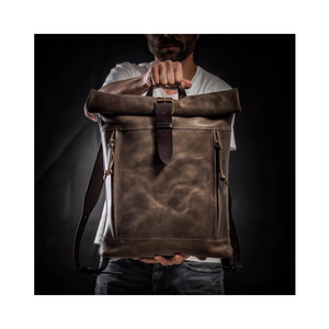 Mochila de cuero genuino, bolso de viaje diario, mochila de cuero informal, mochila de cuero para oficina, mochila de cuero - Product Image 4