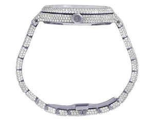 BOJ A.P. Reloj de Lujo para Hombre con Esfera Árabe Multicolor, Movimiento de Cuarzo, Diamantes VVS, Moissanita, Acero Inoxidable, Cristal de 20 mm - Product Image 5