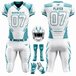 Uniforme de Fútbol Americano WARPRO Elite para Hombre, Jersey Sublimado con Cuello en V, Manga Corta, Ajustado, Absorbente de Humedad, para Toda Temporada - Product Image 4