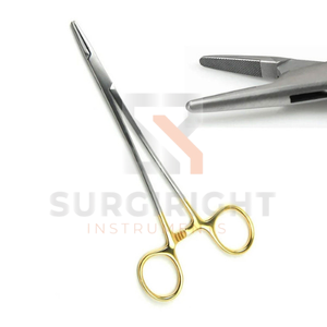 ชุดเครื่องมือผ่าตัดแบบกำหนดขนาดได้ ประกอบด้วยที่จับเข็ม Mayo Hegar รุ่น TC  ปากจับทำจากทังสเตนคาร์ไบด์  ด้ามจับชุบทอง  ปลายตรง สำหรับเย็บแผล - Product Image 2