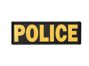 Patch de police thermocollant en tissu tissé et toile brodée pour uniformes et vêtements - Product Image 6