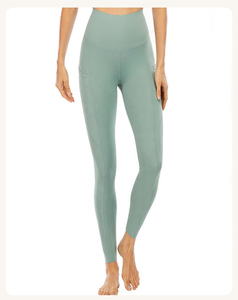 High Waist Full Length <b>Yoga</b> Leggings <b>With</b> <b>Pockets</b> Solid Color Seamless Stretch <b>Pants</b> Women's Workout Gym Wear - Product Image 2