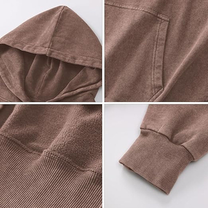 Sudaderas con capucha de alta calidad para hombre/mujer, personalizadas con lavado ácido, con cremallera, estilo urbano, para gimnasio, de gran demanda, estilo oversize. - Product Image 4