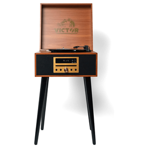 Victor Newbury centro musicale radiofonico domestico 8-in-1 con gambe all'altezza della sedia - Product Image 2