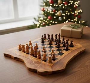 Juego de Ajedrez de Madera Maciza Ecológico de Lujo, Caja de Ajedrez, Piezas de Ajedrez con Figuras Romanas Educativas para Niños, Personalizables, Decoración para el Hogar - Product Image 1