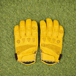 Guantes de motocicleta de cuero genuino para hombre, guantes de conducción con dedos completos y palma ventilada, ajuste cómodo para motociclistas de larga distancia - Product Image 1