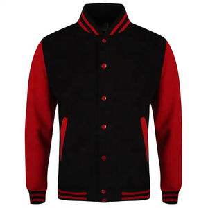 Chaqueta Varsity de Invierno Personalizada para Hombre, Chaqueta de Béisbol Universitaria Vintage de Poliéster con Cuello Alto y Logotipo Frontal, Corte Ajustado - Product Image 6