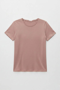 T-shirt personnalisé pour femme, couleur unie, col rond, manches courtes, tricoté, coupe décontractée, vêtements OEM ODM - Product Image 1