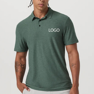 พิมพ์โลโก้ตามสั่ง / สีพื้นพร้อมออกแบบโลโก้ตามสั่ง สำหรับเสื้อยืดโปโลผู้ชายสไตล์ฤดูร้อน คอปกพับได้ คุณภาพสูง - Product Image 1