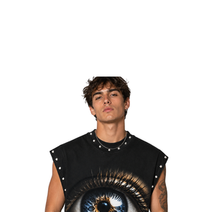 Débardeur graphique personnalisé avec strass, 100% coton jersey, tissu doux, nouveau style tendance, sans manches, pour un confort unisexe. - Product Image 6
