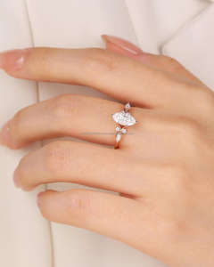 IGI/GIA Lab Grown Cut Diamond Vintage 14K Anillo de boda/compromiso amarillo Unisex Oro blanco fino para fiesta de aniversario-Worthy - Product Image 1