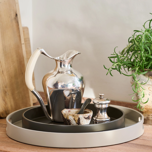 Wholesale Matt Lacquer <b>Round</b> <b>Serving</b> <b>Tray</b> Luxury with Handles Coffee Table <b>Tray</b> for Ottoman from Vietnam - Product Image 4