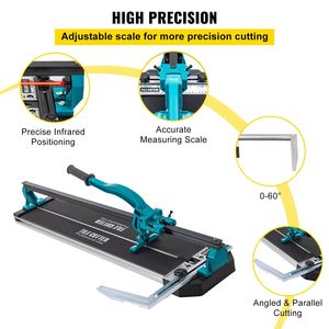 Tagliapiastrelle Manuale da 31 Pollici con Binario Singolo, Posizionamento Laser Preciso, Impugnatura Ergonomica, Ruota di Taglio in Lega, Prodotto da AC - Product Image 4