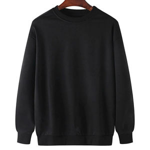 BIGWOOD SPORTS <b>Men</b> Crew Neck Pullover <b>Sweatshirt</b> Solid Color Regular Fit Cotton Knitted Casual Autumn Wear - Product Image 3