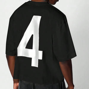 T-shirt pour homme, logo personnalisé, fabricant, streetwear, col rond surdimensionné, tee-shirt en coton lourd, t-shirt de haute qualité pour homme - Product Image 2