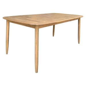 Table de salle à manger d'extérieur rectangulaire en bois massif, moderne, imperméable, écologique, durable, 8 places, montage facile, marque OEM, jardin, patio - Product Image 1