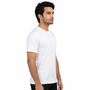 Wholesale 2026 Custom Gym <b>white</b> Tee Quick Dry Breathable Knitted Regular <b>Fit</b> Casual Eco-Friendly Cotton <b>T</b>-<b>Shirt</b> Men Solid Acid - Product Image 4