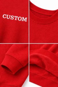 Men's Custom Crewneck Sweatshirt Premium Cotton <b>Fleece</b> Pullover Plain Sweatshirt for Bulk Orders OEM ODM Clothing Supplier - Product Image 5