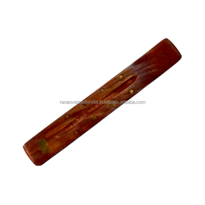 Plateau en bois naturel fait main avec motif tortue et incrustation étoile, attrape-cendres pour bâtonnets d'encens, méditation, relaxation, décoration - Product Image 2