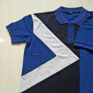 เสื้อยืดลายทางแขนสั้นของผู้ชายผ้าฝ้ายสี100% ถักโลโก้ระบายอากาศเป็นมิตรกับสิ่งแวดล้อม - Product Image 3